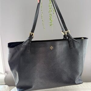 Tory Burch Black Saffiano Leather Tote
